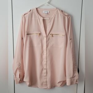 Calvin Klein Pink & Gold Blouse